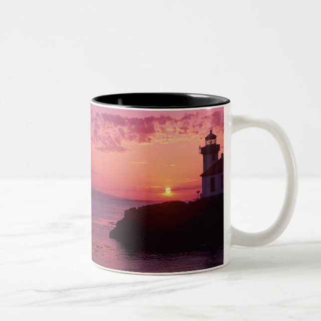 Caneca De Café Em Dois Tons WA, San Juan Island, Limão Kiln Lighthouse, 1919, (Direita)