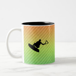 Caneca De Café Em Dois Tons Wakeboarder