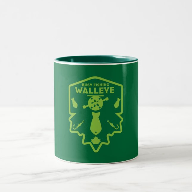 Caneca De Café Em Dois Tons Walleye Fisheries Canada (Centro)