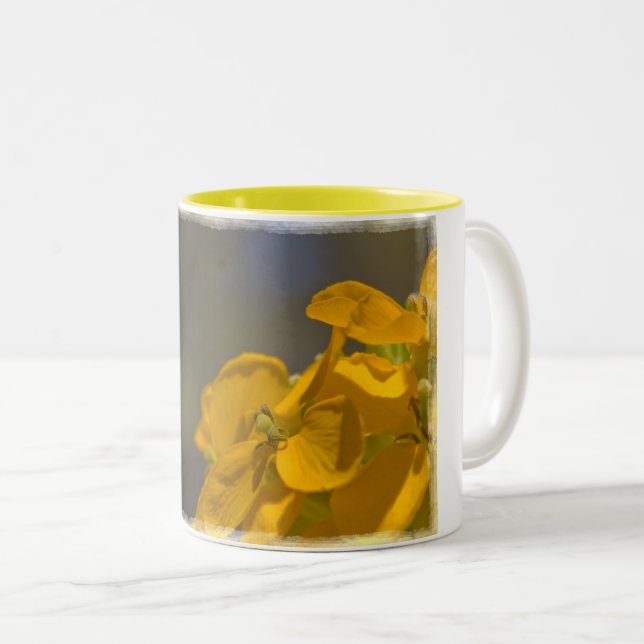 Caneca De Café Em Dois Tons Wallflower Ocidental (Frente Esquerda)