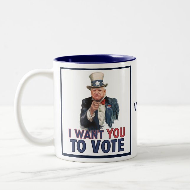 Caneca De Café Em Dois Tons Walz - Quero que VOTE (Esquerda)
