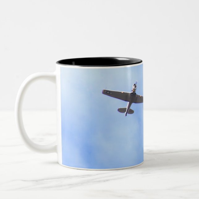 Caneca De Café Em Dois Tons War plane (Esquerda)