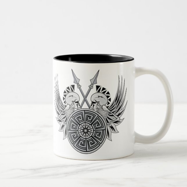 Caneca De Café Em Dois Tons Warrior Skulls (Direita)