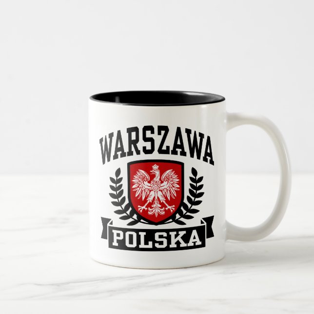 Caneca De Café Em Dois Tons Warszawa Polska (Direita)