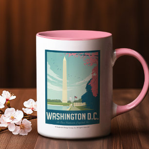 Caneca De Café Em Dois Tons Washington, C.C. - o capital da nossa nação