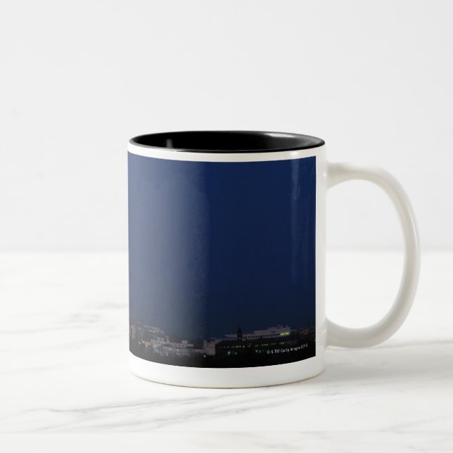 Caneca De Café Em Dois Tons Washington DC na noite (Direita)