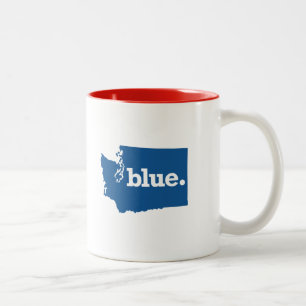 CANECA DE CAFÉ EM DOIS TONS WASHINGTON ESTADO AZUL