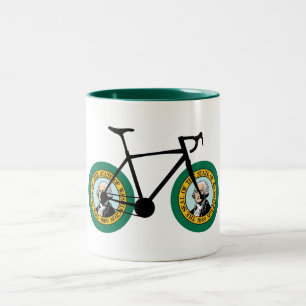 Caneca De Café Em Dois Tons Washington Flag Cycling