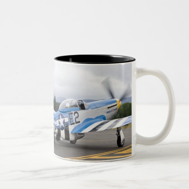 Caneca De Café Em Dois Tons Washington, Olympia, airshow. militar (Direita)
