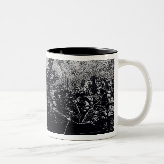 Caneca De Café Em Dois Tons Washington que cruza o Delaware (Direita)