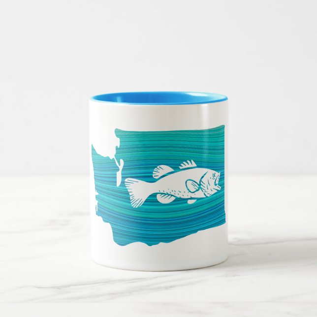 Caneca De Café Em Dois Tons Washington State Wave Fisheries (Centro)