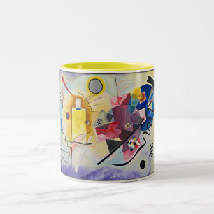 Caneca De Café Em Dois Tons Wassily Kandinsky's Jaune Rouge Bleu