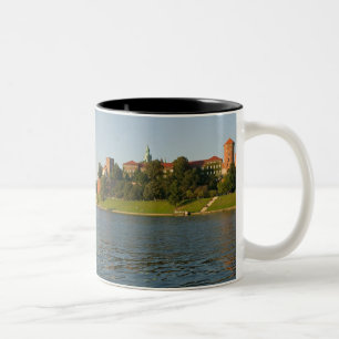Caneca De Café Em Dois Tons Wawel Hill com o Castelo Real e a Catedral,