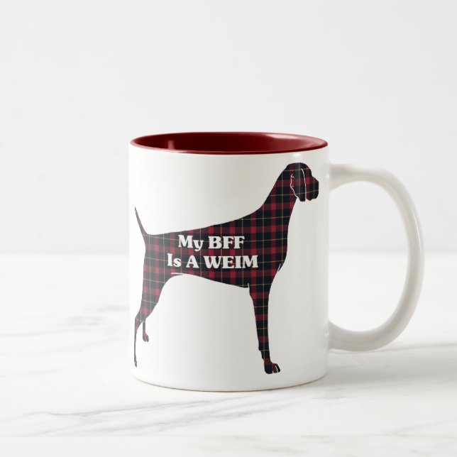 Caneca De Café Em Dois Tons Weimaraner BFF (Direita)