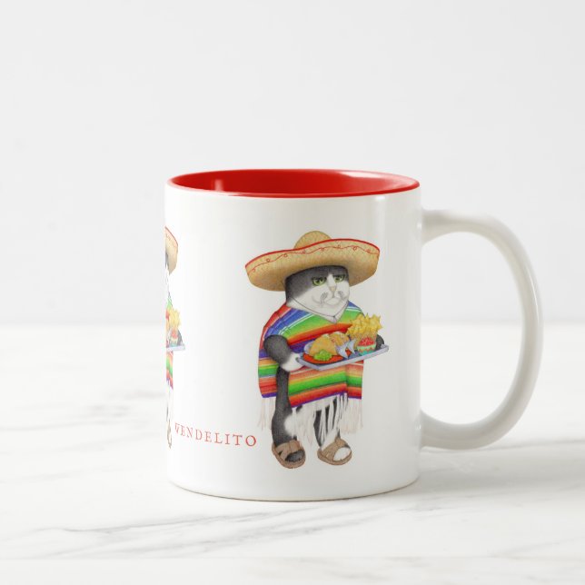 Caneca De Café Em Dois Tons WENDELITO Red Two-Tone Mug (Direita)