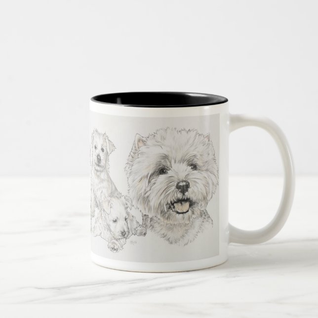Caneca De Café Em Dois Tons West Highland Terrier (Direita)