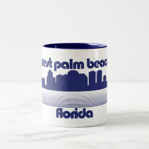 Caneca De Café Em Dois Tons West Palm Beach Flórida