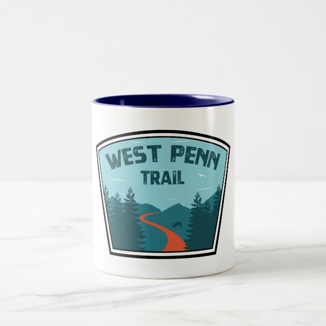 Caneca De Café Em Dois Tons West Penn Trail Pensilvânia (Centro)