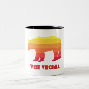 Caneca De Café Em Dois Tons West Virginia Bear