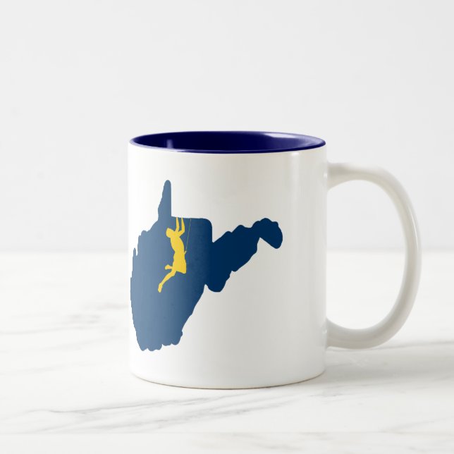 Caneca De Café Em Dois Tons West Virginia Subindo (Direita)