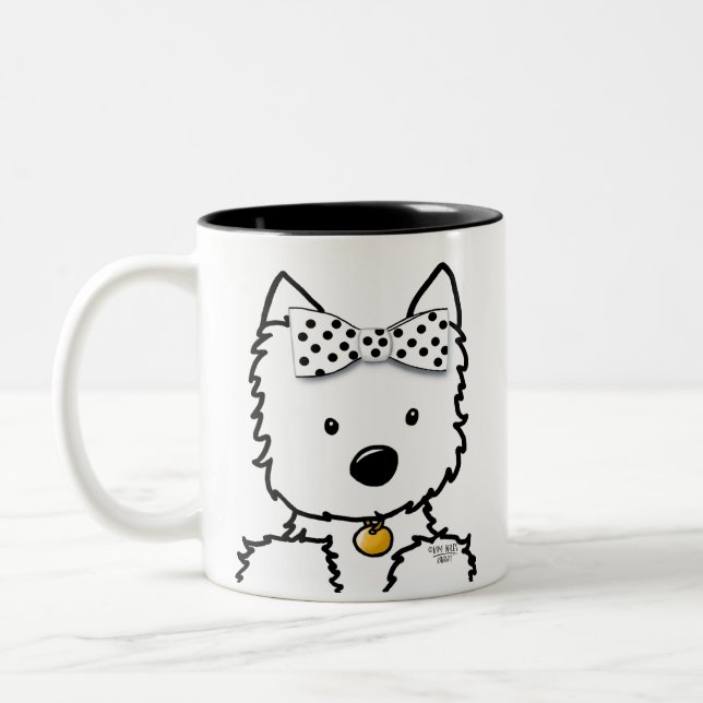 Caneca De Café Em Dois Tons Westie Girl, Coffee De Dois Tons (Esquerda)