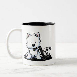 Caneca De Café Em Dois Tons Westie Panda Lover