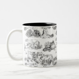 Caneca De Café Em Dois Tons WHEATEN Terrier Black Toile