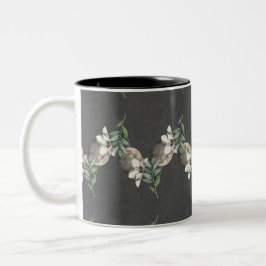 Caneca De Café Em Dois Tons Whimsical Retro Patterno Vintage