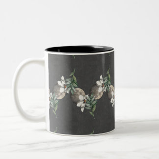 Caneca De Café Em Dois Tons Whimsical Retro Patterno Vintage