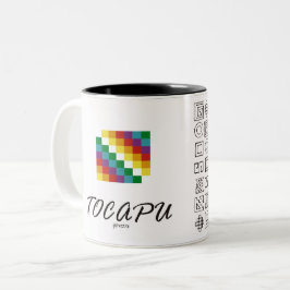 Caneca De Café Em Dois Tons Whipala y Tocapu