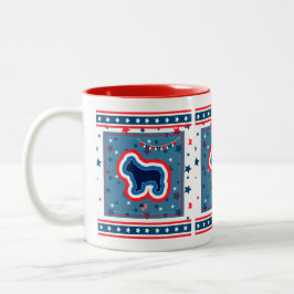 Caneca De Café Em Dois Tons White E Azul Brancos E Azul 4 De Julho