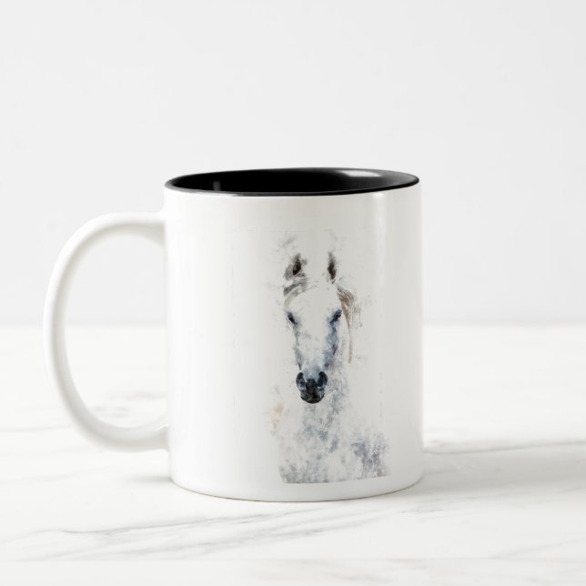 Caneca De Café Em Dois Tons White Horse (Esquerda)