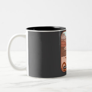 Caneca De Café Em Dois Tons White Rim Trail � Souvenir um motociclista de Utah