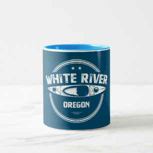 Caneca De Café Em Dois Tons White River Oregon Kayak