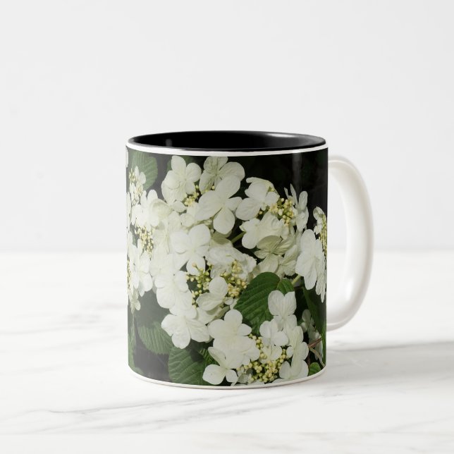 Caneca De Café Em Dois Tons White Viburnum (Frente Esquerda)