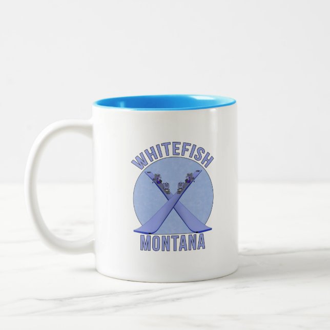 Caneca De Café Em Dois Tons Whitefish, Montana (Esquerda)