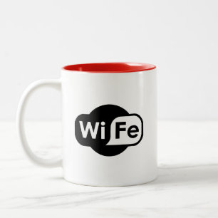 Caneca De Café Em Dois Tons WiFi - Paródia WiFi