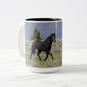 Caneca De Café Em Dois Tons Wild Black Stallion Mug