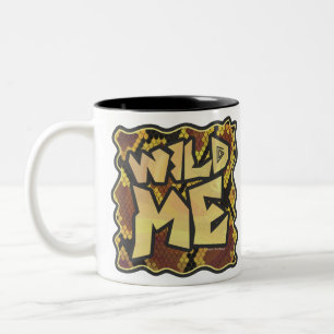 Caneca De Café Em Dois Tons Wild Me Cobra Brown e Dourado Impressão