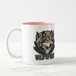 Caneca De Café Em Dois Tons Wild Spirit Wolf Mug