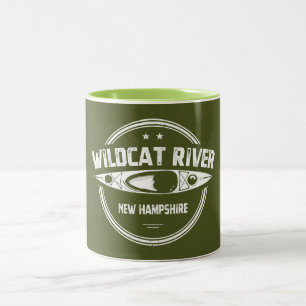 Caneca De Café Em Dois Tons Wildcat River New Hampshire Kayak