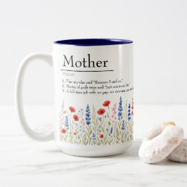 Caneca De Café Em Dois Tons Wildflower Mama Mug - Presente no Dia da Mãe Sarcá