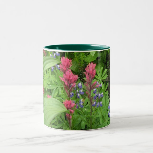 Caneca De Café Em Dois Tons Wildflowers do desfiladeiro (Centro)