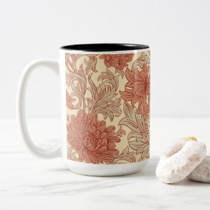 Caneca De Café Em Dois Tons William Morris Chrysanthemum Pattern Dois Tons Cof
