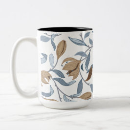 Caneca De Café Em Dois Tons William Morris Inspirou o Elegante Floral