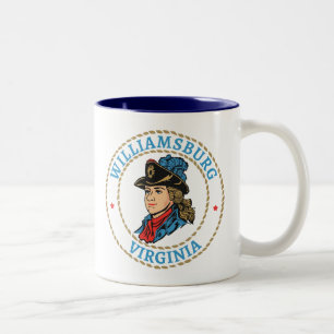 Caneca De Café Em Dois Tons Williamsburg Virginia Colonial