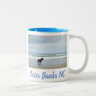 Caneca De Café Em Dois Tons Wills Horse Outer Banks