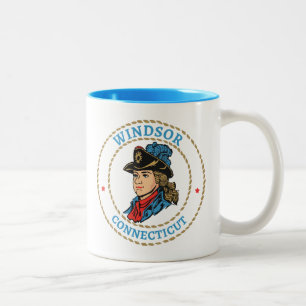Caneca De Café Em Dois Tons Windsor Connecticut Colonial