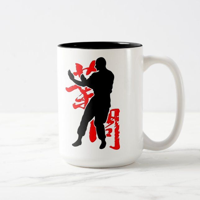 Caneca De Café Em Dois Tons Wing Chun "Ip Man" (Direita)