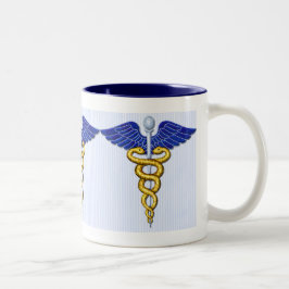 Caneca De Café Em Dois Tons Winged Doctor Caduceus